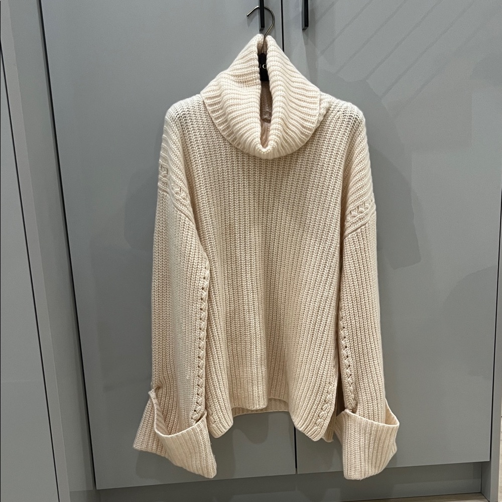 Equipment Cream Cowl Neck Sweater